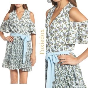 🌿 NWT Foxiedox Lexie Floral Cold Shoulder Wrap Dress